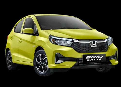 Honda Brio Satya E warna Electric Lime Metallic