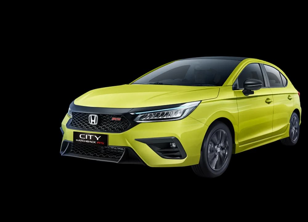 Honda City Hatchback RS 1.5L CVT warna Electric Lime Metallic Two-Tone