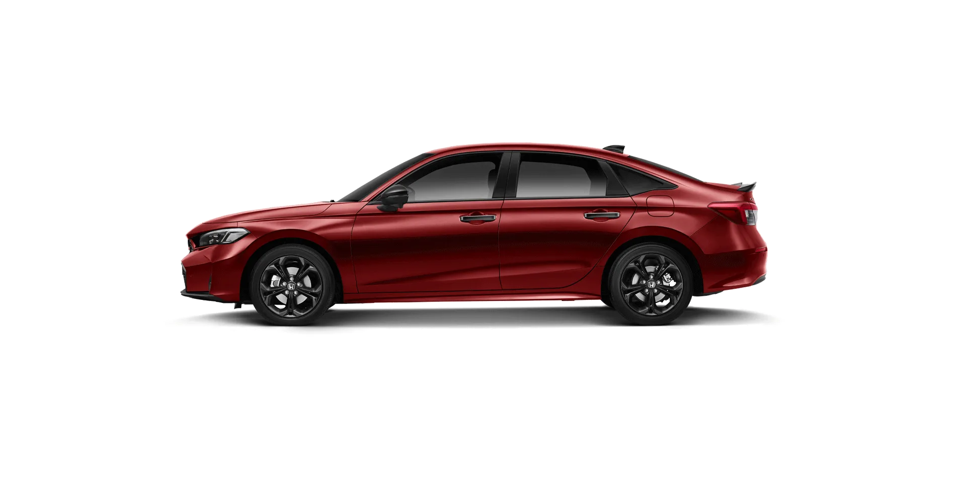 Honda Civic RS e:HEV warna Blazing Red Pearl tampak samping